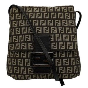Fendi Monogram Brown and Black Shoulder Bag